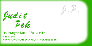 judit pek business card